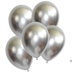Globos lisos chrome plateado  R12 6u